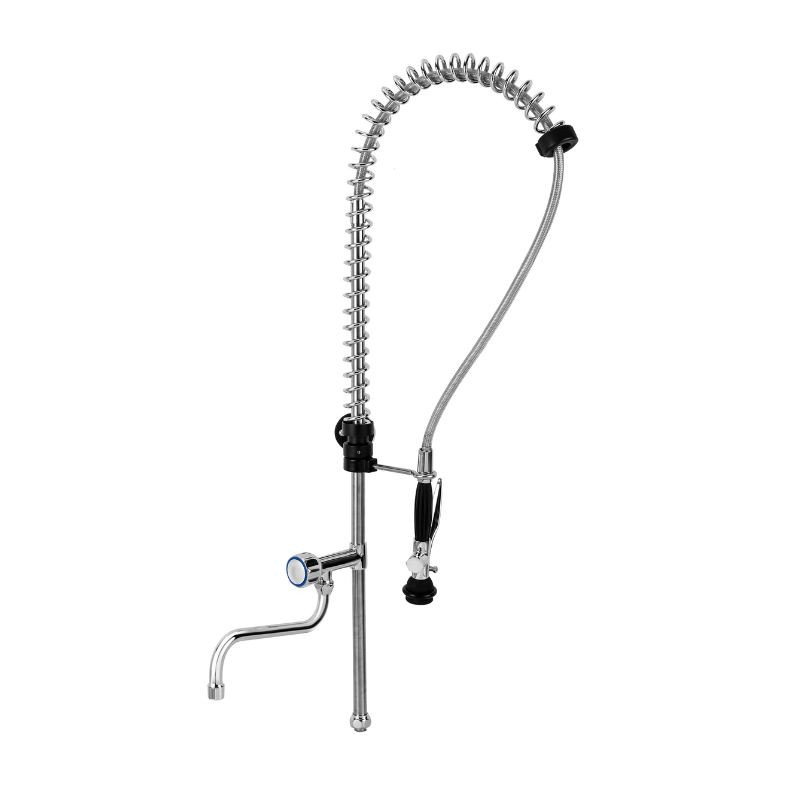 Dish Spray Faucet with Single-Hole Mixer with Gooseneck - Dynasteel