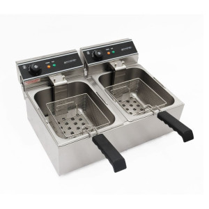 Friteuse Professionnelle - 2 x 10 L - Dynasteel