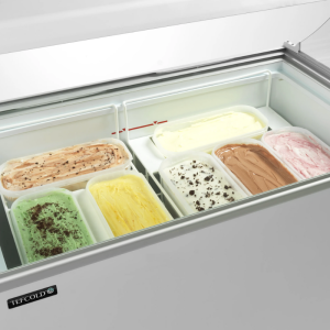Vitrine voor Statische IJscrème - 7 x 5 L - TEFCOLD
