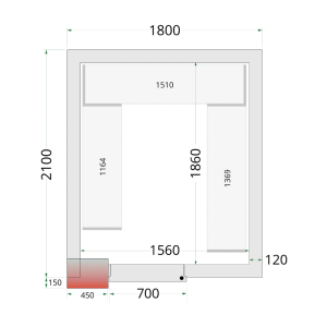 Kit Stelling Koelkamer 1800x2100 - TEFCOLD, solide en functioneel