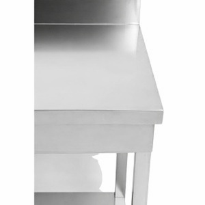 Edelstahltisch Dynasteel: Tiefe 700 mm, Länge 800 mm