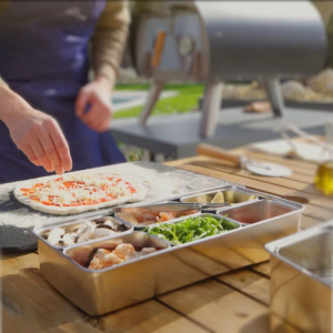 Japanse Roestvrijstalen Doos 5 Bakken - Professionele Keukenopslag