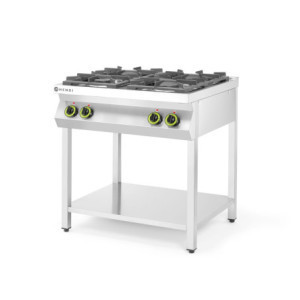 Gas Stove - Open with Shelf - 4 Burners - HENDI