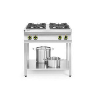 Gas Stove - Open with Shelf - 4 Burners - HENDI