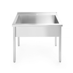 Table d'Évier Simple Soudée - P 600 x L 800 mm - HENDI
