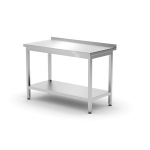 Wandtafel Profi Line met Plank - L 1200 x D 600 mm - HENDI