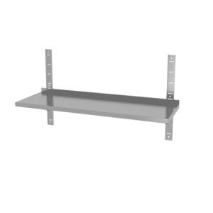 Adjustable Wall Shelf with 2 Brackets - L 1200 x 300 mm - HENDI