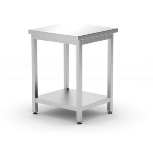 Table de Travail Centrale Kitchen Line avec Étagère - P 600 x L 600 mm - HENDI