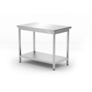 Table de Travail Centrale Kitchen Line avec Étagère - P 600 x L 1000 mm - HENDI