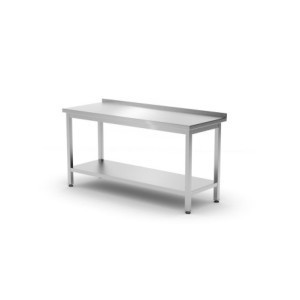 Table de Travail Murale Kitchen Line avec Étagère - P 600 x L 1200 mm - HENDI
