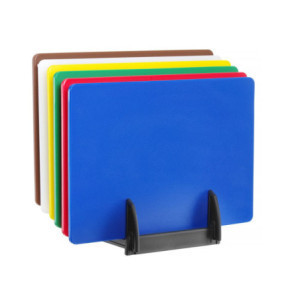 Planches à Découper HACCP - Set de 6 avec Rack - HENDI