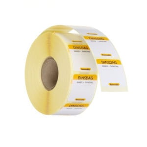 Traceerlabels Dinsdag - Rol van 1000 - HENDI