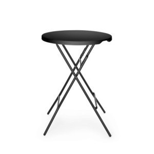 Folding Black Standing Table - ø 800 mm - HENDI