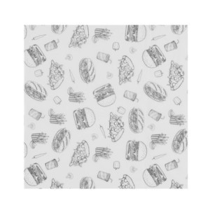 Vetvrij papier Hamburgers - 305 x 305 mm - HENDI