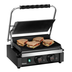 Grill Contact Panini - Geribbelde Platen - Bartscher