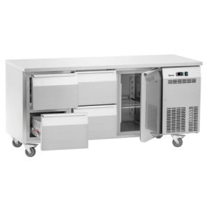 Positive Kühltisch - 4 Schubladen GN 1/1 und 1 Tür - Tiefe 700 - Bartscher