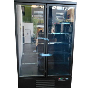 Positive Kühlvitrine 2 Türen Schwarz - 1000L | CombiSteel