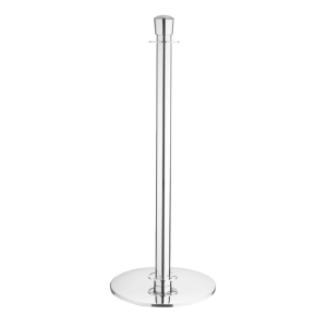 Poteau d'Accueil Base Plate Inox Poli - Lot de 2- Bolero