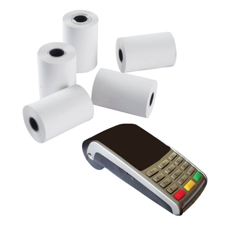 Bobine de Papier Thermique pour TPE Cartes Bancaires - 57 x 60 mm - Lot de 10