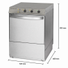 Lave-Vaisselle Professionnel avec Doseur de Liquide de Rinçage et Détergent - 50 x 50 cm