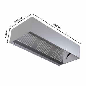 Cubic Hood 1100 LED Without Motor - Dynasteel Quality Stainless Steel AISI 304