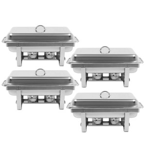 Chafing Dish 9 L - GN 1/1 Eco - Set of 4 Refurbished