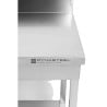Stainless Steel Table 1400x700 mm with Backsplash and Lower Shelf