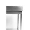 RVS Tafel 1600x700 mm Achterwand en Onderste Plank