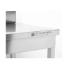RVS Tafel 1600x700 mm Achterwand en Onderste Plank