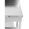 RVS Tafel 1600x700 mm Achterwand en Onderste Plank