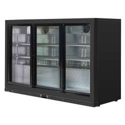 Koelachterbar 320 L 3 Schuifdeuren van Glas
