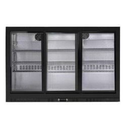 Koelachterbar 320 L 3 Schuifdeuren van Glas