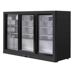 Koelachterbar 320 L 3 Schuifdeuren van Glas