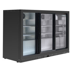 Refrigerated Back Bar 320 L 3 Sliding Glass Doors