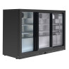 Rückkühlschrank 320 L 3 Schiebetüren aus Glas