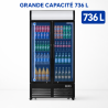 Getränkevitrine 736 L 2 Glastüren 2-8 °C R290