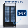 Getränkevitrine 736 L 2 Glastüren 2-8 °C R290