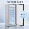 Gefrierschrank 590 L Edelstahl Umluftkühlung -22 °C