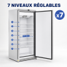 Gefrierschrank 590 L Edelstahl Umluftkühlung -22 °C