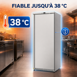 Gefrierschrank 590 L Edelstahl Umluftkühlung -22 °C