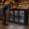 Koelachterbar 320 L 3 Schuifdeuren van Glas