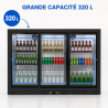 Refrigerated Back Bar 320 L 3 Sliding Glass Doors