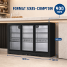 Rückkühlschrank 320 L 3 Schiebetüren aus Glas