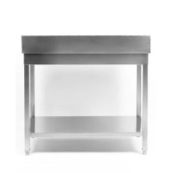 Inox tafel 1400x700 mm Achterwand en Onderste Plank