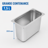 Gastro GN 1/3 Stainless Steel Tray 200 mm - 7.5 L | Dynasteel