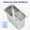 Bac Gastro GN 1/3 Inox 200 mm - 7,5 L | Dynasteel