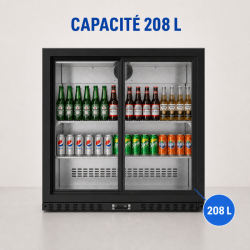 Achterbar Koelkast 208 L - 2 Schuifdeuren