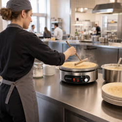 Elektrische Crêpemaker Pro Ø 400 mm 3000 W — Gietijzeren Plaat