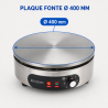 Elektrische Crêpemaker Pro Ø 400 mm 3000 W — Gietijzeren Plaat