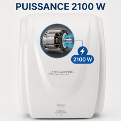 Professioneller Händetrockner 2100 W ABS Weiß — Trocknung 30 s